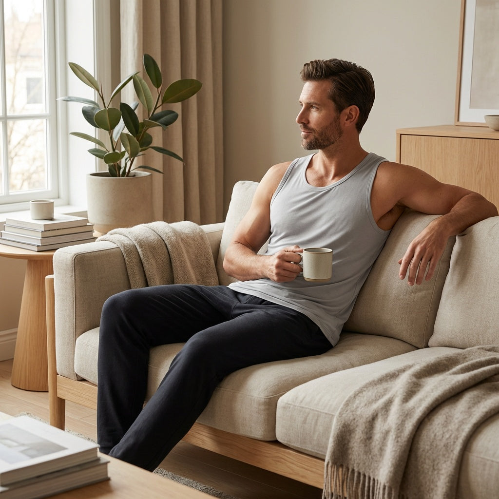 Bamboo Tank Top Heren — Zacht & Ademend voor Gevoelige Huid