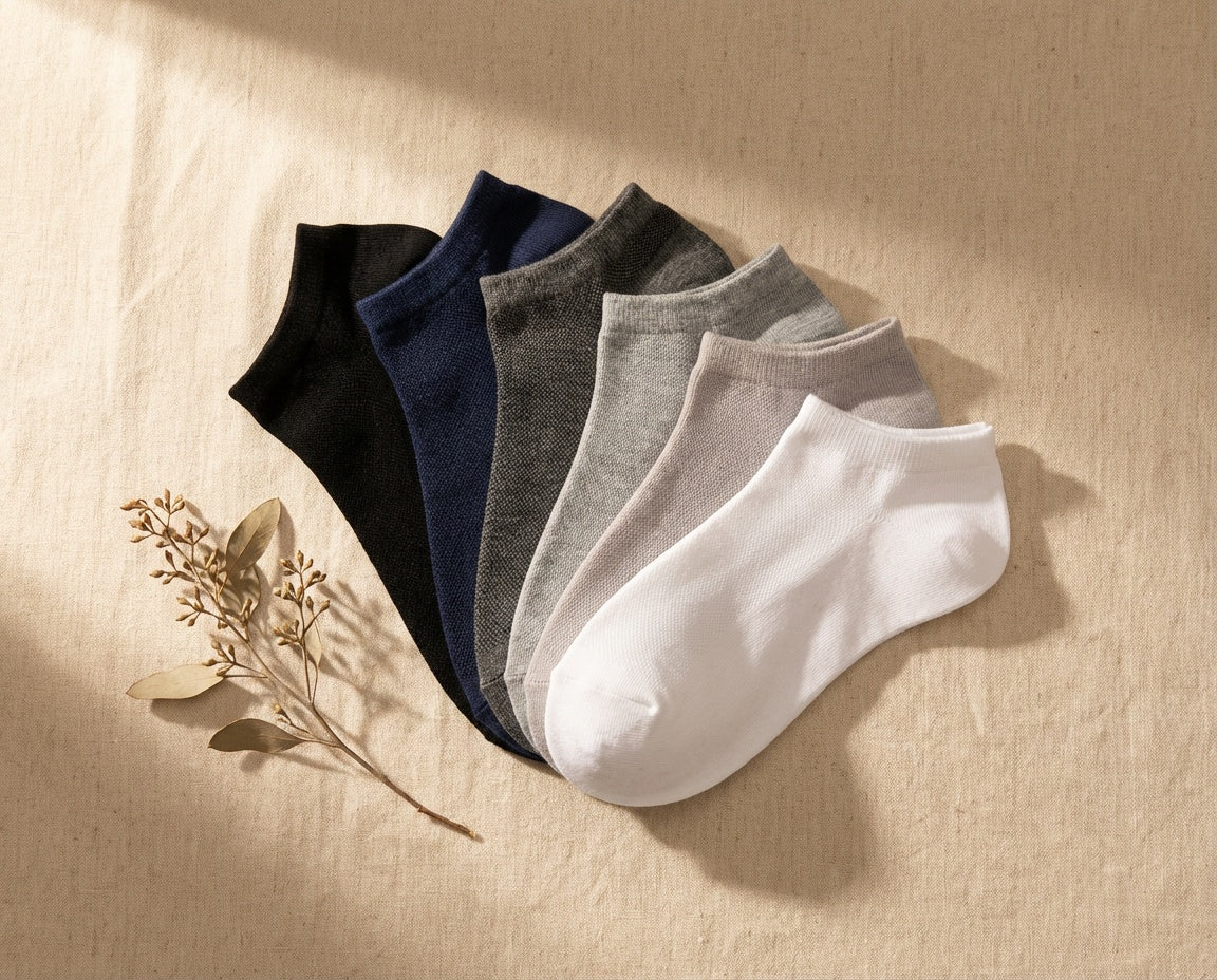 Bamboo Ankle Sokken — Zacht & Ademend voor Gevoelige Huid