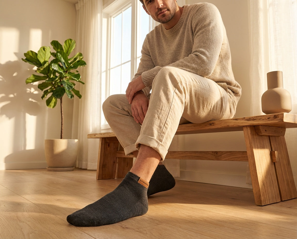 Bamboo Ankle Sokken — Zacht & Ademend voor Gevoelige Huid