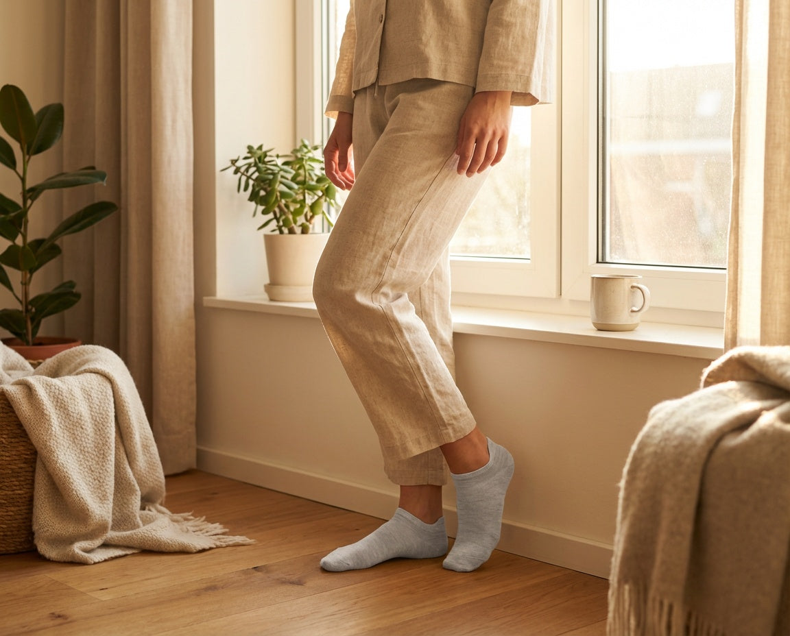 Bamboo Ankle Sokken — Zacht & Ademend voor Gevoelige Huid